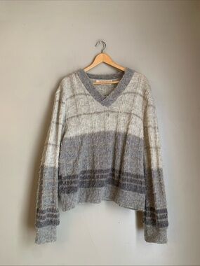 Vintage Icewool Handmade in Iceland Pure Wool Striped sweater Women/Men Large